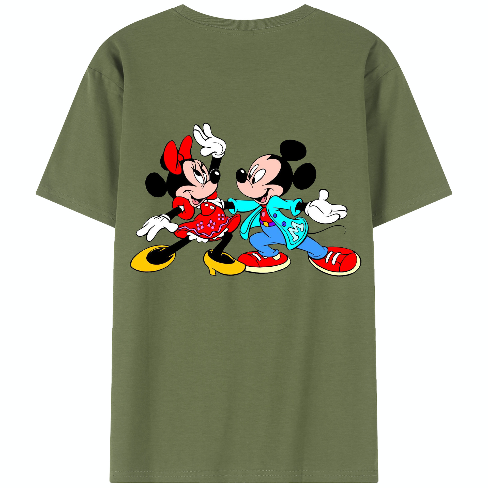 （画像用） ミッキーマウス Mickey Mouse 綿100％半袖Tシャツ（背面プリント）